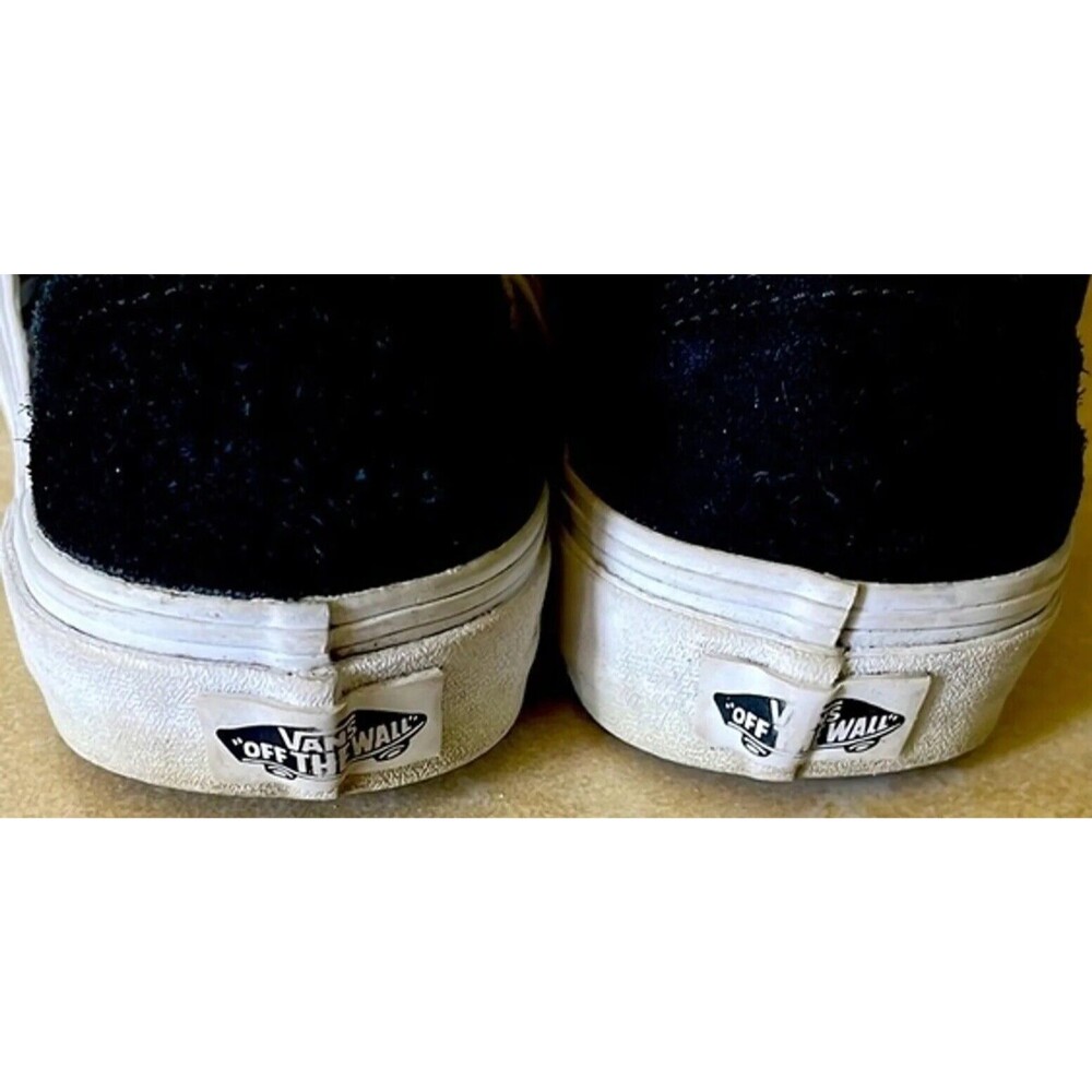 Vans Checker Women’s Skater Style Black White Size 6.5 Fast Shipping - Picture 4 of 7